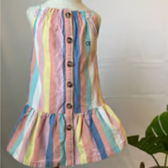 Colorful Striped Kids Dress - Picture 1 of 6